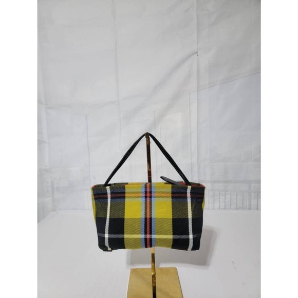 Authentic BURBERRY Tartan Fabric and Leather Clutch/Pouch - Picture 5 of 12